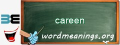 WordMeaning blackboard for careen